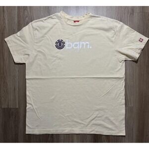 Y2K Element‎ BAM Skateboarding Yellow T Shirt Size XL